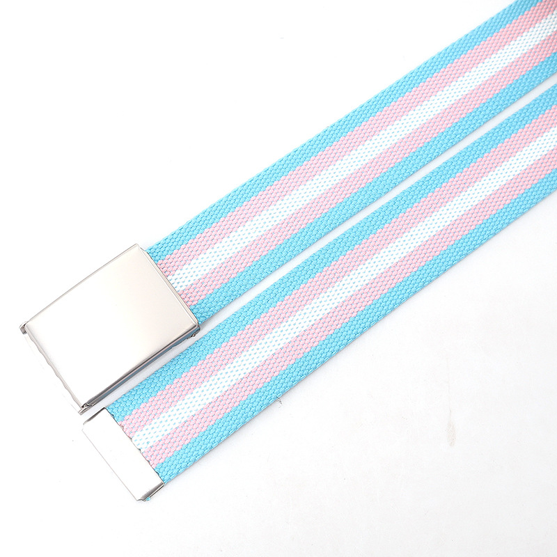120cm Colorful Stripes Canvas  - đánh giá và giá Off White Belt