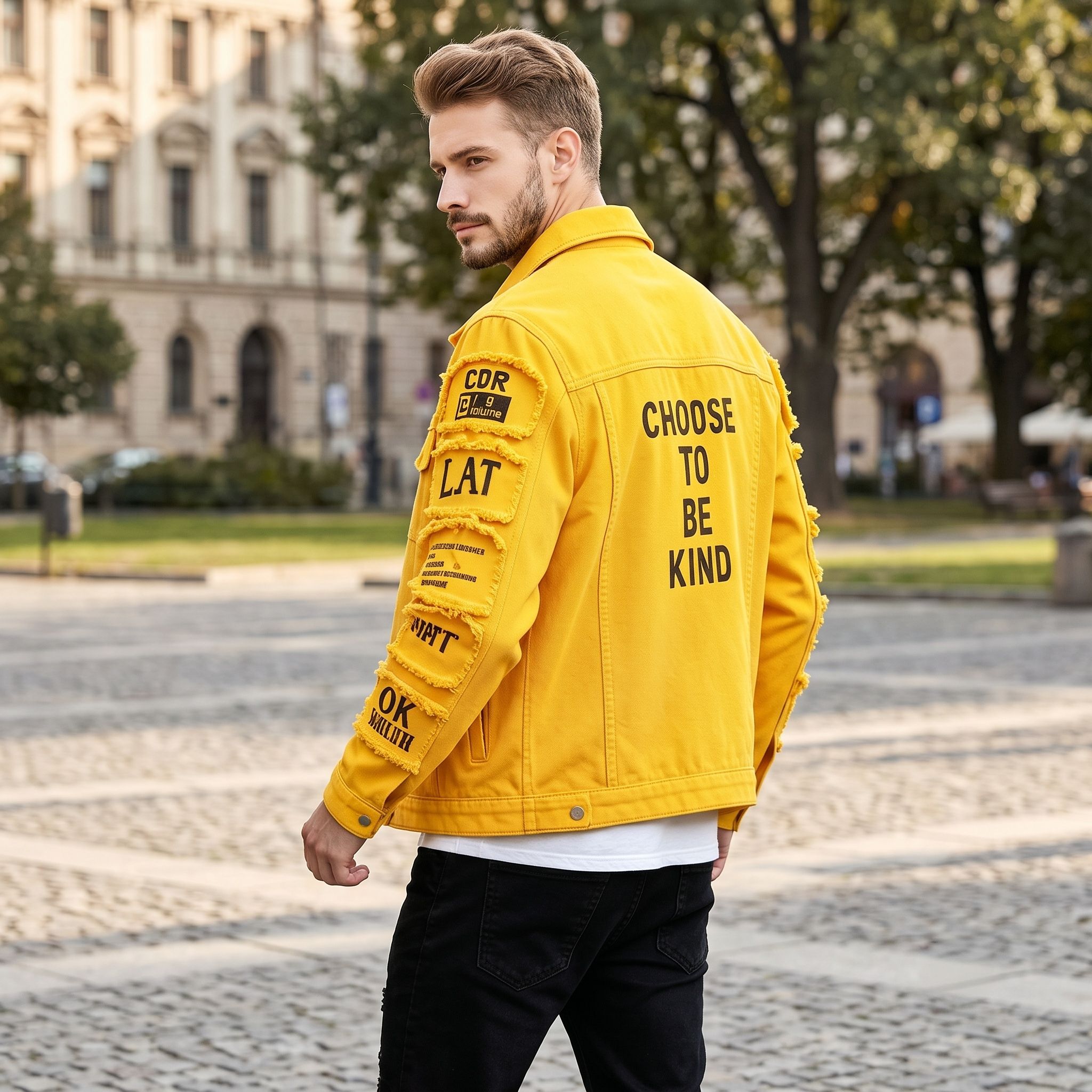European and American Men's De - đánh giá và giá Streetwear Brand Jacket