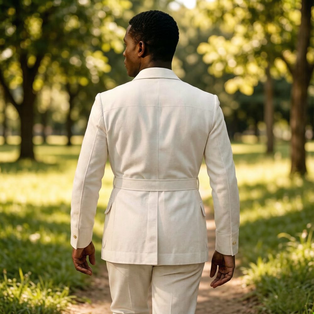 Mens Off White Linen Safari Su - đánh giá và giá Off White Belt