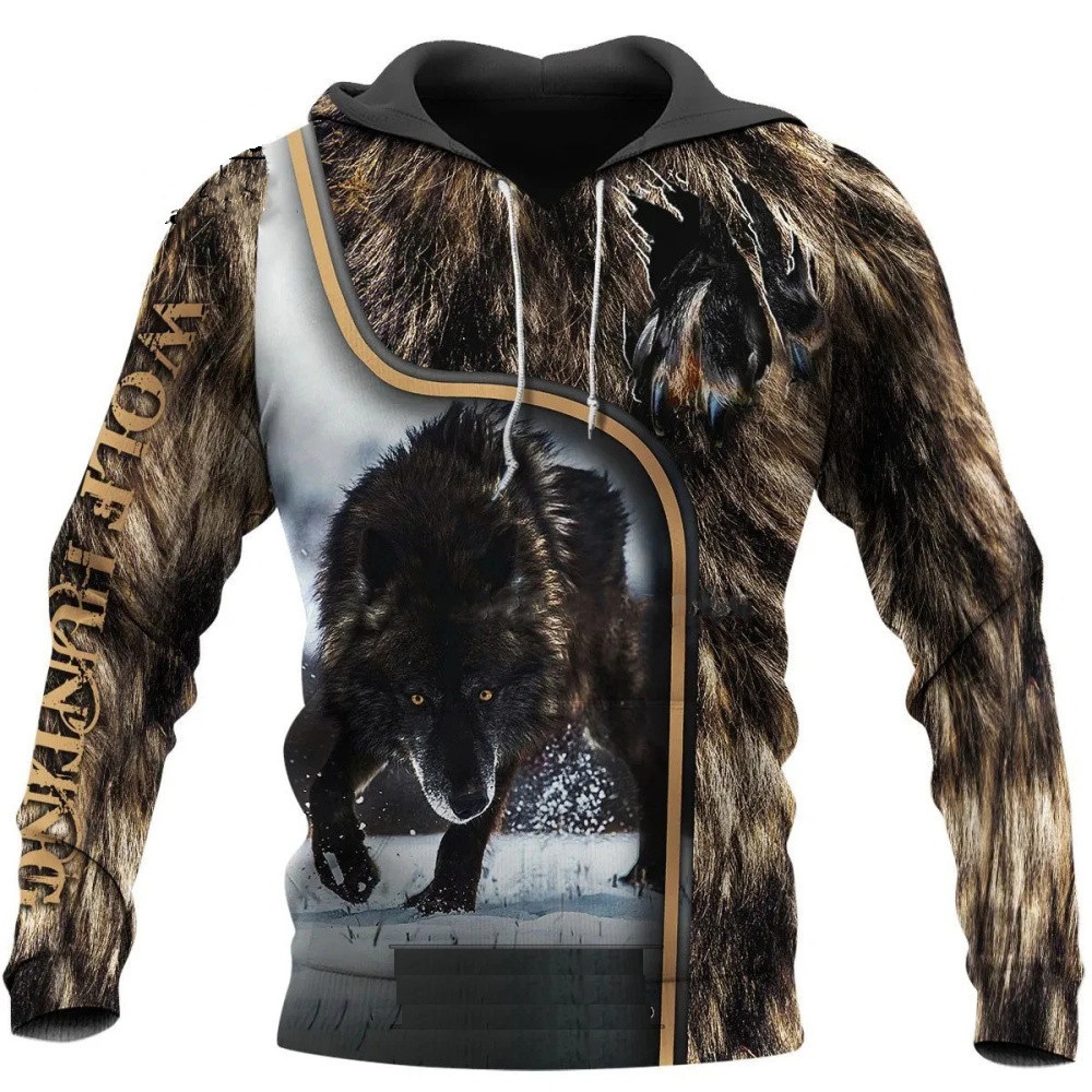 Wolf Printed Hoodies Men 3d Ho - đánh giá và giá Streetwear Brand Tracksuit