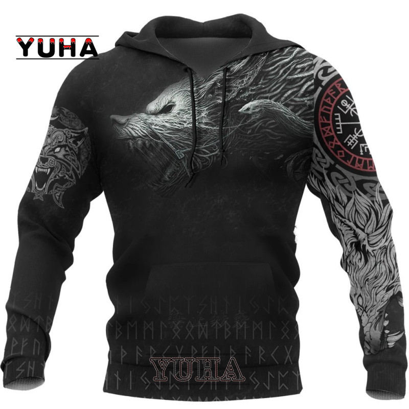 Wolf Printed Hoodies Men 3d Ho - đánh giá và giá Streetwear Brand Tracksuit